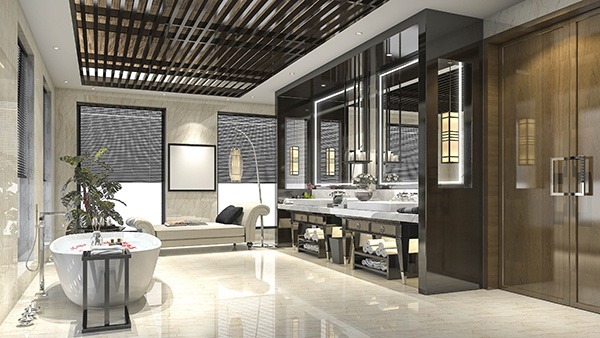 Mirrors for the hotel bathroom