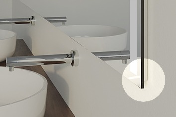 mirror with LED light in Ritz Carlton hotel